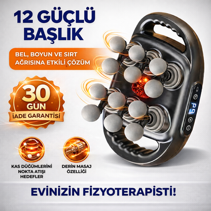 Rahatvia | 12 Başlıklı Derin Doku Masaj Aleti