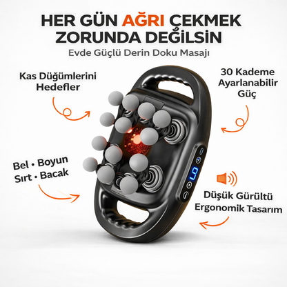 Rahatvia | 12 Başlıklı Derin Doku Masaj Aleti