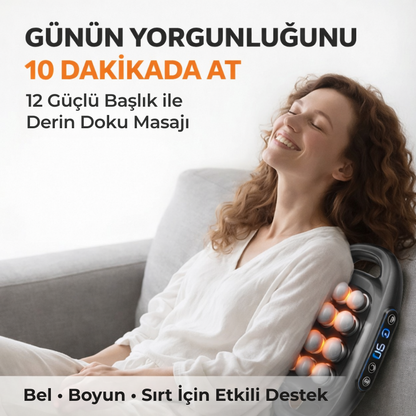 Rahatvia | 12 Başlıklı Derin Doku Masaj Aleti